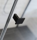 Zuhanykabin, Radaway Essenza Black PTJ szögletes fekete zuhanykabin 80x80 átlátszó jobbos