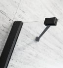 Zuhanykabin, Radaway Essenza Black PTJ szögletes fekete zuhanykabin 80x80 átlátszó jobbos