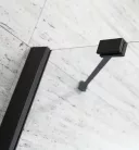 Zuhanykabin, Radaway Essenza Black PTJ szögletes fekete zuhanykabin 90x90 átlátszó balos