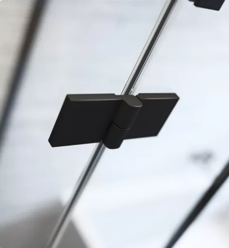 Zuhanykabin, Radaway Essenza Black PTJ szögletes fekete zuhanykabin 80x80 átlátszó balos