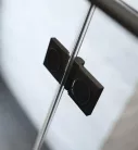 Zuhanykabin, Radaway Essenza Black PTJ szögletes fekete zuhanykabin 80x100 átlátszó balos