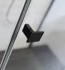 Zuhanykabin, Radaway Essenza Black PTJ szögletes fekete zuhanykabin 100x90 átlátszó balos