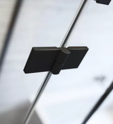 Zuhanykabin, Radaway Essenza Black KDJ+S szögletes fekete zuhanykabin 90x70 átlátszó jobbos