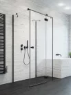 Zuhanykabin, Radaway Essenza Black KDJ+S szögletes fekete zuhanykabin 120x70 átlátszó balos