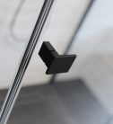 Zuhanykabin, Radaway Essenza Black KDJ+S szögletes fekete zuhanykabin 120x70 átlátszó balos