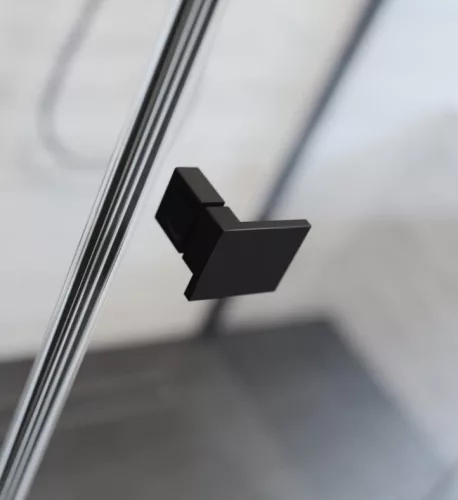 Zuhanykabin, Radaway Essenza Black KDJ+S szögletes fekete zuhanykabin 120x70 átlátszó balos
