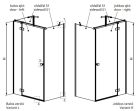 Zuhanykabin, Radaway Essenza Black KDJ+S szögletes fekete zuhanykabin 80x75 átlátszó balos