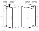 Zuhanykabin, Radaway Essenza Black KDJ+S szögletes fekete zuhanykabin 120x75 átlátszó jobbos