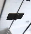 Zuhanykabin, Radaway Essenza Black KDJ+S szögletes fekete zuhanykabin 80x80 átlátszó jobbos