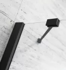 Zuhanykabin, Radaway Essenza Black KDJ+S szögletes fekete zuhanykabin 90x90 átlátszó balos