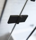 Zuhanykabin, Radaway Essenza Black KDJ+S szögletes fekete zuhanykabin 120x120 átlátszó jobbos