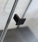 Zuhanykabin, Radaway Essenza Black KDJ+S szögletes fekete zuhanykabin 120x120 átlátszó jobbos