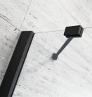 Zuhanykabin, Radaway Essenza Black KDJ+S szögletes fekete zuhanykabin 120x120 átlátszó jobbos