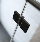 Zuhanykabin, Radaway Essenza Black KDJ+S szögletes fekete zuhanykabin 120x120 átlátszó jobbos