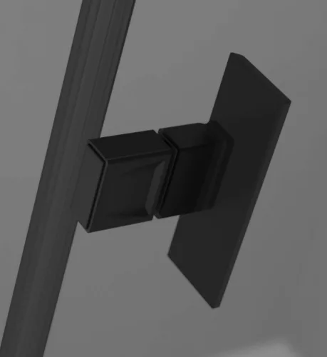 Zuhanykabin, Radaway Nes Black KDD I Factory szögletes fekete zuhanykabin 90x80 átlátszó