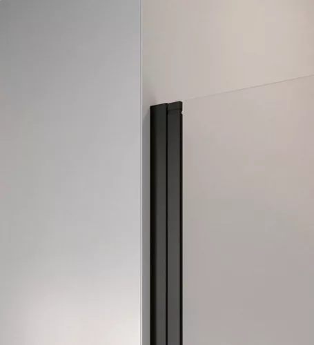 Zuhanykabin, Radaway Nes Black KDD I Factory szögletes fekete zuhanykabin 90x80 átlátszó