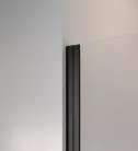 Zuhanykabin, Radaway Nes Black KDD I Factory szögletes fekete zuhanykabin 90x100 átlátszó