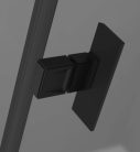 Zuhanykabin, Radaway Nes Black KDD I Factory szögletes fekete zuhanykabin 100x90 átlátszó