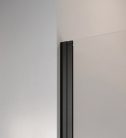 Zuhanykabin, Radaway Nes Black KDD I Factory szögletes fekete zuhanykabin 100x90 átlátszó