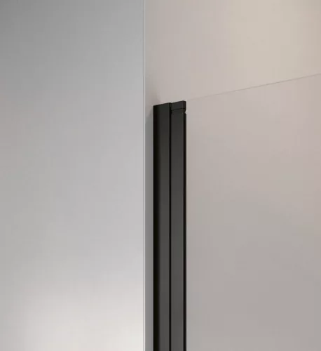 Zuhanykabin, Radaway Nes Black KDD II szögletes fekete zuhanykabin 90x80 átlátszó