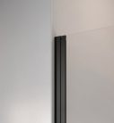 Zuhanykabin, Radaway Nes Black KDD II szögletes fekete zuhanykabin 90x100 átlátszó