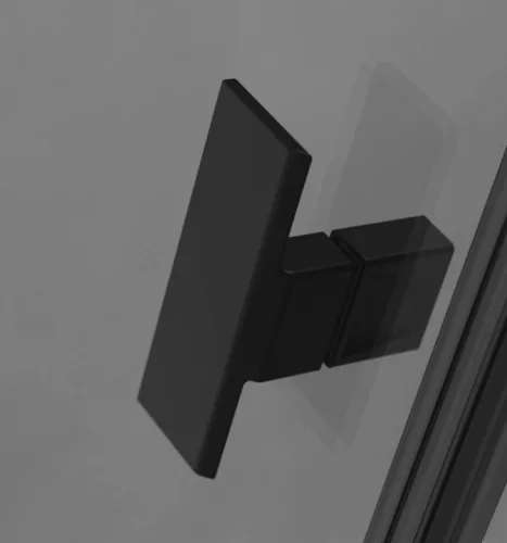 Zuhanykabin, Radaway Nes Black KDD II szögletes fekete zuhanykabin 100x80 átlátszó