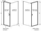 Zuhanykabin, Radaway Nes KDJ I szögletes zuhanykabin 80x90 átlátszó jobbos
