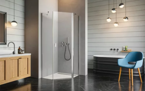 Zuhanykabin, Radaway Nes PTJ 90×80J átlátszó, jobbos, ajtó a hosszabb oldalon