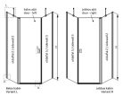 Zuhanykabin, Radaway Nes PTJ 100×80J átlátszó, jobbos, ajtó a hosszabb oldalon