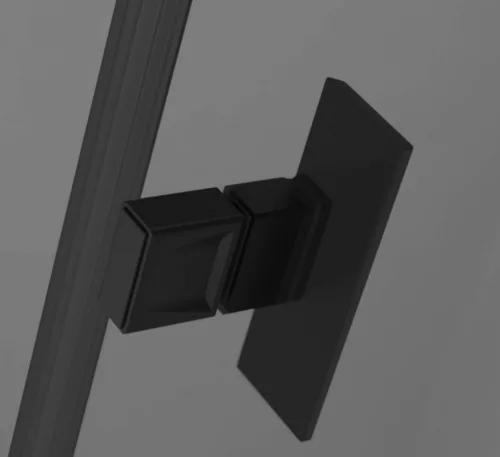 Zuhanykabin, Radaway Nes Black PTJ fekete 80x80J átlátszó, jobbos