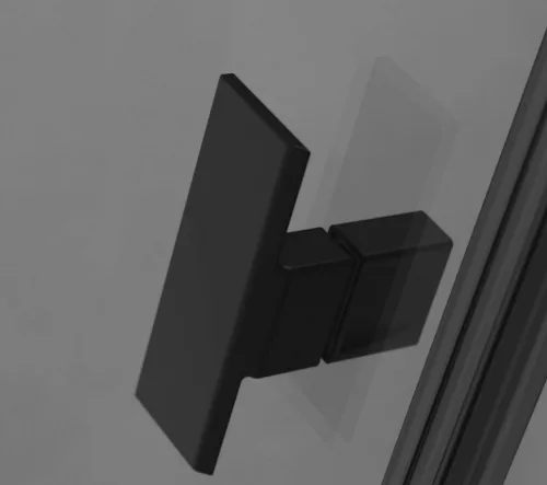 Zuhanykabin, Radaway Nes Black PTJ fekete 80x80J átlátszó, jobbos