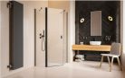 Zuhanykabin, Radaway Nes Black PTJ fekete 100x90B átlátszó, balos, ajtó a hosszabb oldalon