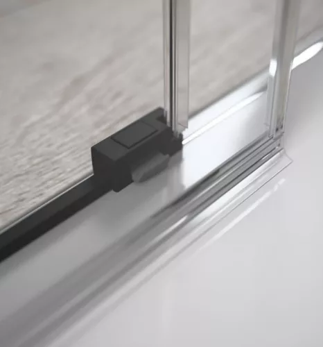 Zuhanykabin, Radaway Idea Black KDS szögletes fekete zuhanykabin 100x70 átlátszó balos