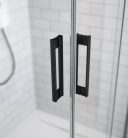 Zuhanykabin, Radaway Idea Black KDS szögletes fekete zuhanykabin 110x75 átlátszó jobbos