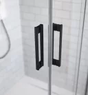 Zuhanykabin, Radaway Idea Black KDS szögletes fekete zuhanykabin 130x80 átlátszó balos