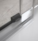 Zuhanykabin, Radaway Idea Black KDS szögletes fekete zuhanykabin 150x90 átlátszó balos