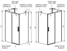 Zuhanykabin, Radaway Idea KDJ+S szögletes zuhanykabin 140x90 átlátszó balos