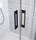 Zuhanykabin, Radaway Idea Black KDJ+S szögletes fekete zuhanykabin 100x75 átlátszó jobbos