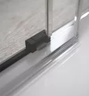 Zuhanykabin, Radaway Idea Black KDJ+S szögletes fekete zuhanykabin 150x75 átlátszó balos