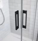 Zuhanykabin, Radaway Idea Black KDJ+S szögletes fekete zuhanykabin 150x90 átlátszó jobbos