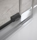 Zuhanykabin, Radaway Idea Black KDJ+S szögletes fekete zuhanykabin 160x80 átlátszó balos