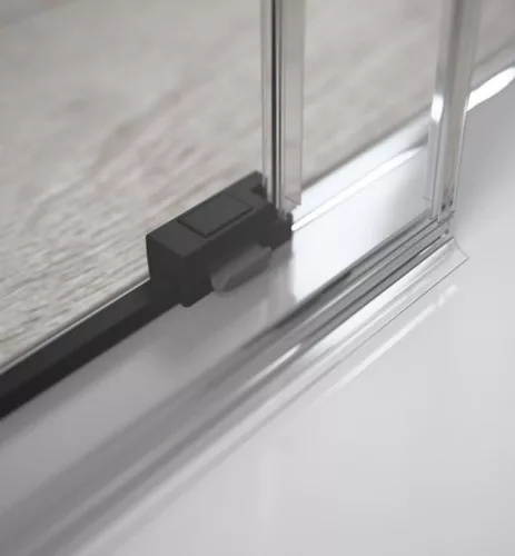 Zuhanykabin, Radaway Idea Black KDJ+S szögletes fekete zuhanykabin 160x100 átlátszó balos