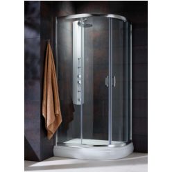   Zuhanykabin, Radaway Premium Plus E1900 íves zuhanykabin 100x80 grafit üveggel