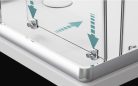 Zuhanykabin, Radaway Premium Plus E1900 íves zuhanykabin 100x80 grafit üveggel