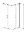 Zuhanykabin, Radaway Premium Plus D szögletes zuhanykabin 120x80 barna