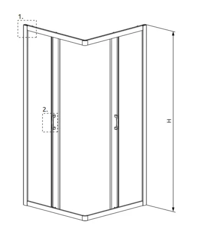 Zuhanykabin, Radaway Premium Plus D szögletes zuhanykabin 120x80 barna