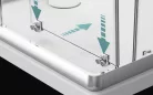 Zuhanykabin, Radaway Premium Plus C1700 szögletes zuhanykabin 80x80 fabrik üveggel