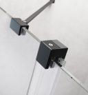 Zuhanykabin, Radaway Furo Black KDJ szögletes fekete zuhanykabin 90x75 átlátszó balos