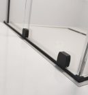Zuhanykabin, Radaway Furo Black KDJ szögletes fekete zuhanykabin 90x75 átlátszó balos