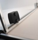 Zuhanykabin, Radaway Furo Black KDJ szögletes fekete zuhanykabin 90x75 átlátszó balos